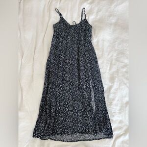 Hollister Blue and White Spaghetti Strap Sundress